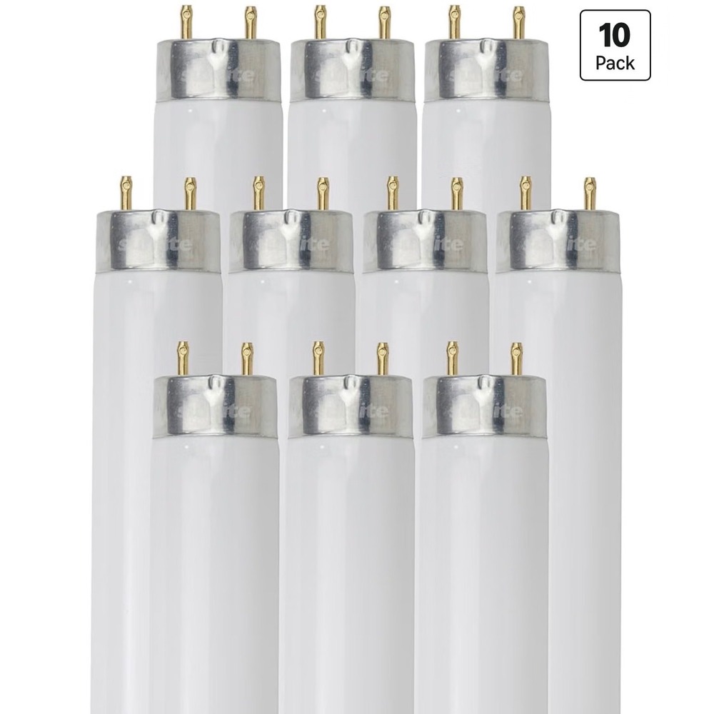 Sunlite F17T8/SP835 17W 24 Inch T8 Fluorescent Light Bulbs 3500K 10 Pack 30115